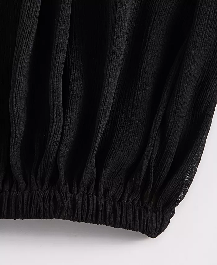 Women's Pull-On Crinkle-Chiffon Balloon Pants - thumbnail 6