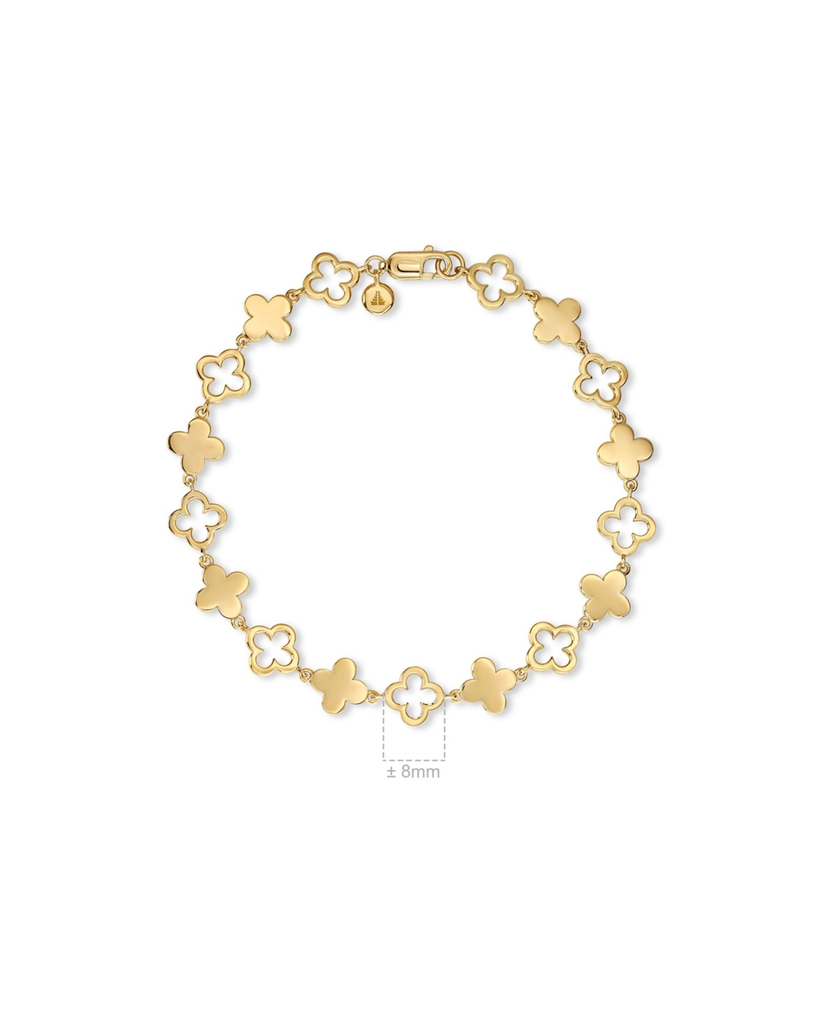 Devata Clover Chain Bracelet in Gold Plated Sterling Silver