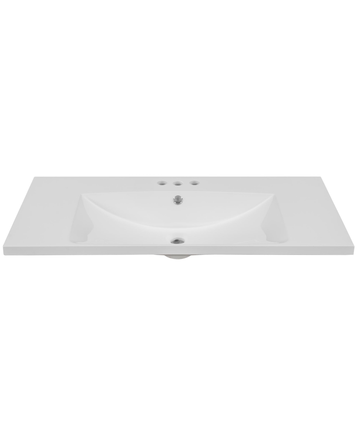 Casainc 36" Single Bathroom Vanity Top with Basin, 3-Faucet Holes, Ceramic