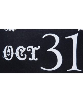 Gothic Script "Oct 31" Halloween Small Petite Accent Pillow 8" x 12"