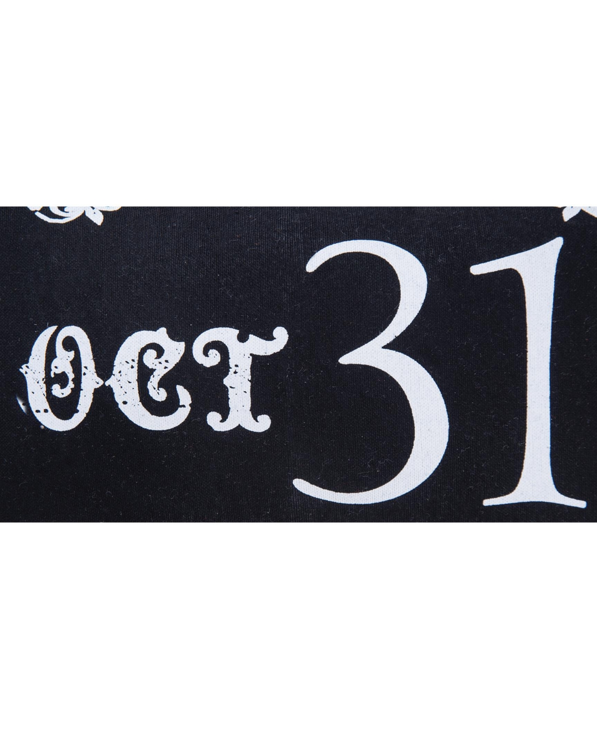 Gothic Script "Oct 31" Halloween Small Petite Accent Pillow 8" x 12"