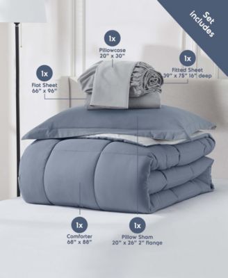 Luxury Soft Reversible 5-Pc. Comforter Set, Twin