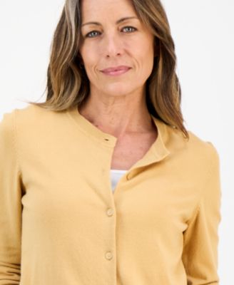 Petite Crewneck Cardigan, Macy's Exclusive