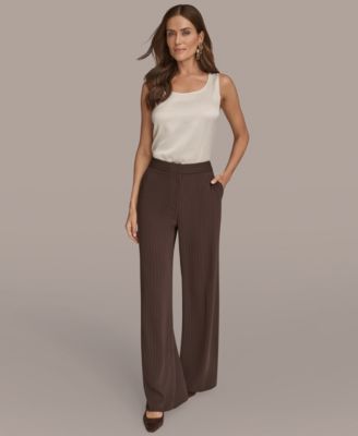 Women's Pinstripe Wide Leg Pants