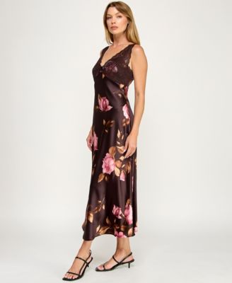 Women's V-Neck Pull-On Midi Dress