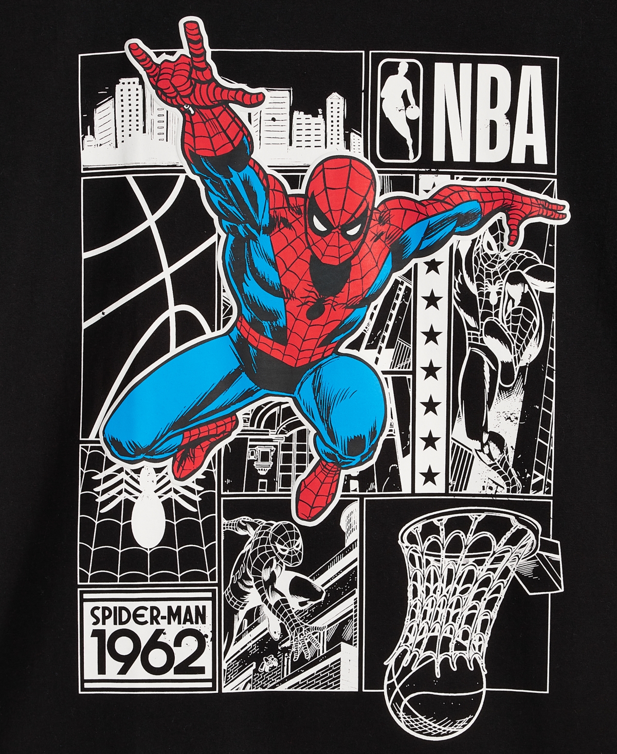 Macy's Marvel X Nba Men's "it's Spidey" Spiderman Short Sleeve Graphic T-shirt, Macy's Exclusive In Blue
