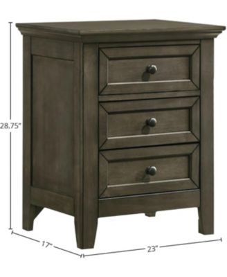 Nightstand, 3 Drawer