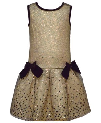 Girls' 7-16 Sequin Dot Dress and Cardigan, 2-Piece Set