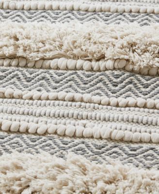 Asher Woven Texture Stripe Bath Rug, 20" x 32"
