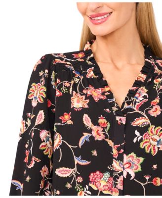 Women's 3/4 Sleeve V-Neck Top