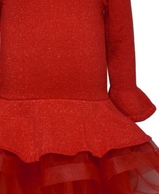 Girls' 2T-6X Sparkle Sweater Tutu Dress