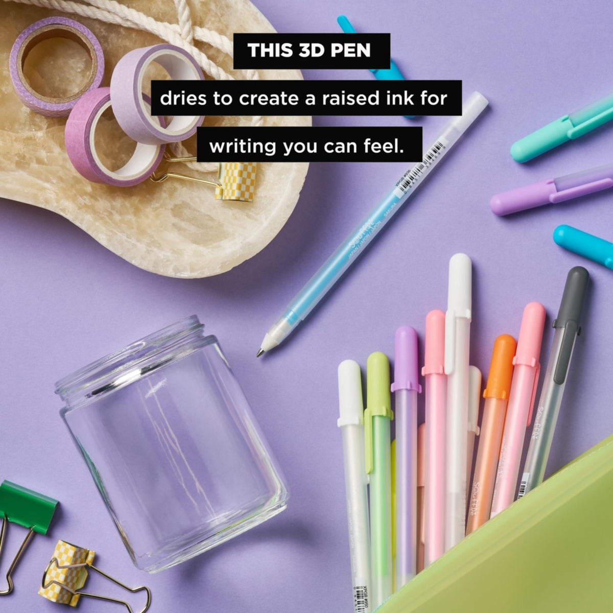 Sakura 16-Piece Souffle Cube Collection 3-d Opaque Ink Pen Set