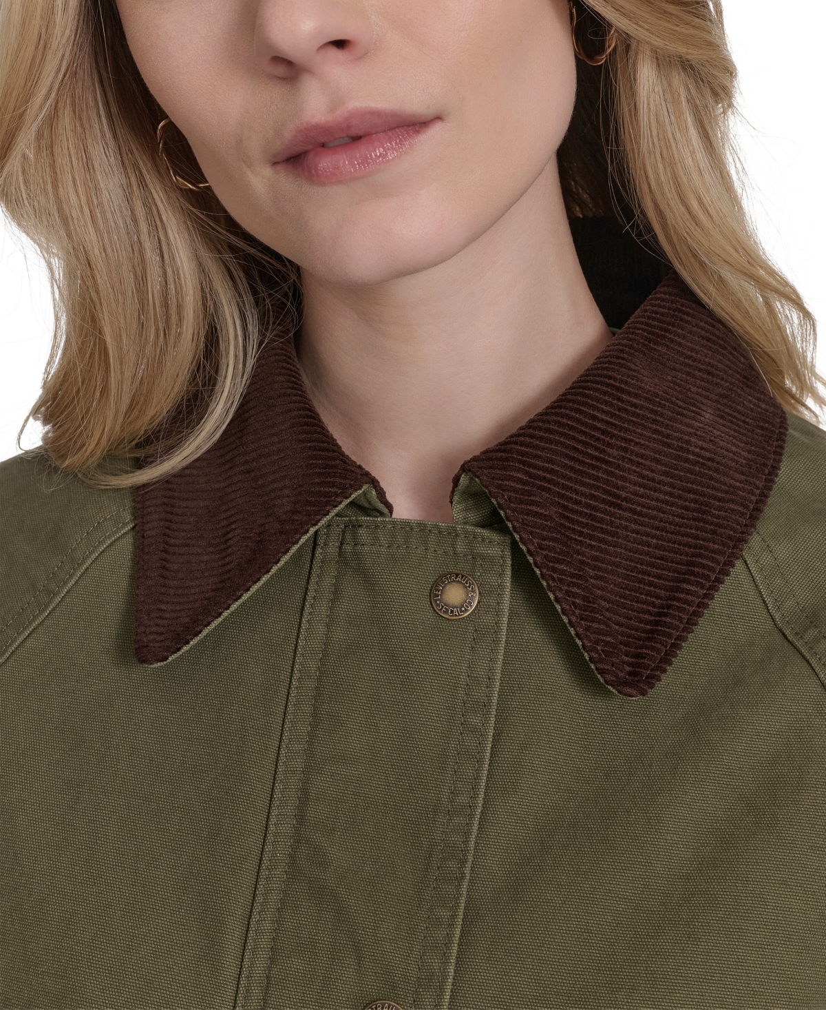 Levi's Women's Regular Short Cotton Barn Jacket In Green