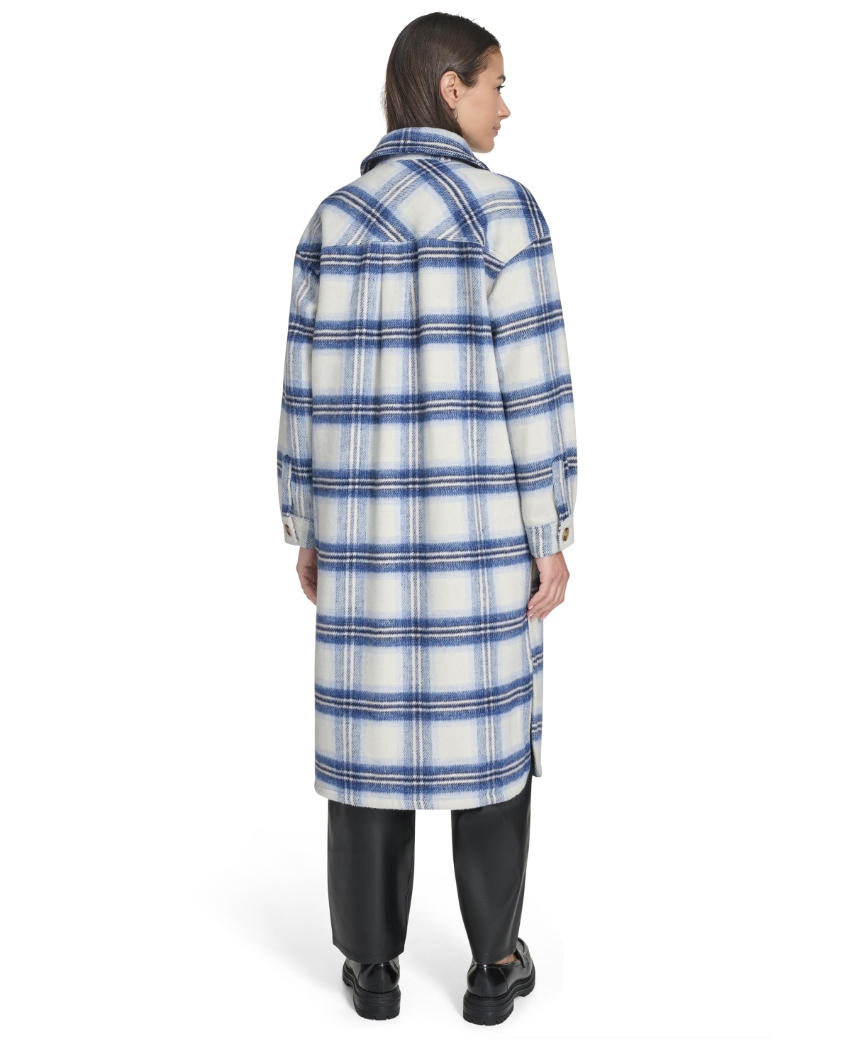 Levi's Women's Regular Long Wool Blend Plaid Coat In Multi