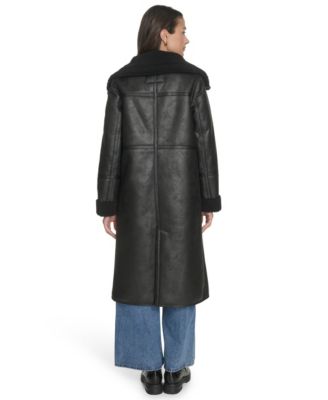 Women's FX Shearling Funnel Coat