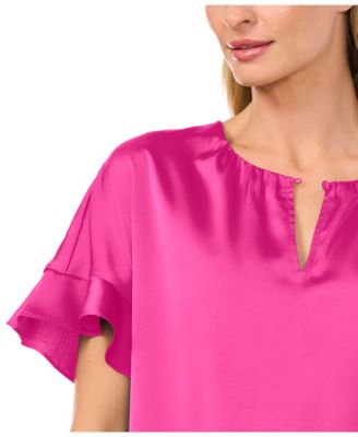Women's Short-Sleeve Flutter Top