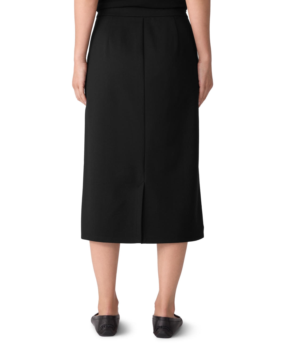 Eileen Fisher Women's Pocket Detail Calf-length Skirt In Black