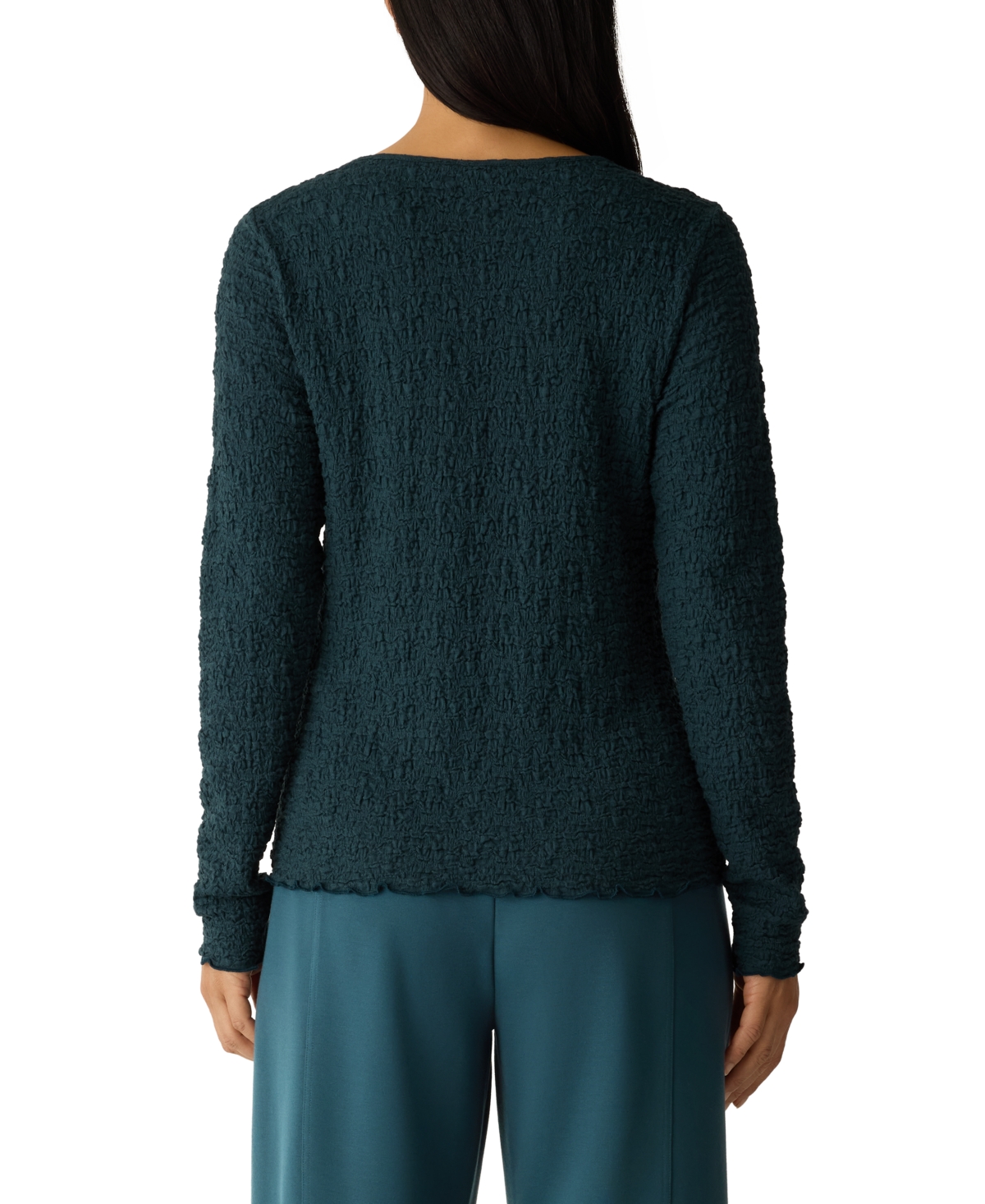 Eileen Fisher Women's Long Sleeve Round Neck Top