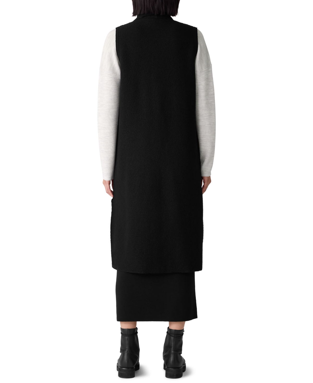 Eileen Fisher Women's Shawl Collar Vest In Black