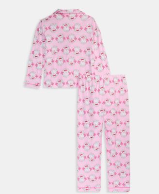 Girls 6X-16 3-Piece Coat, Pants and Scrunchie Pajama Set