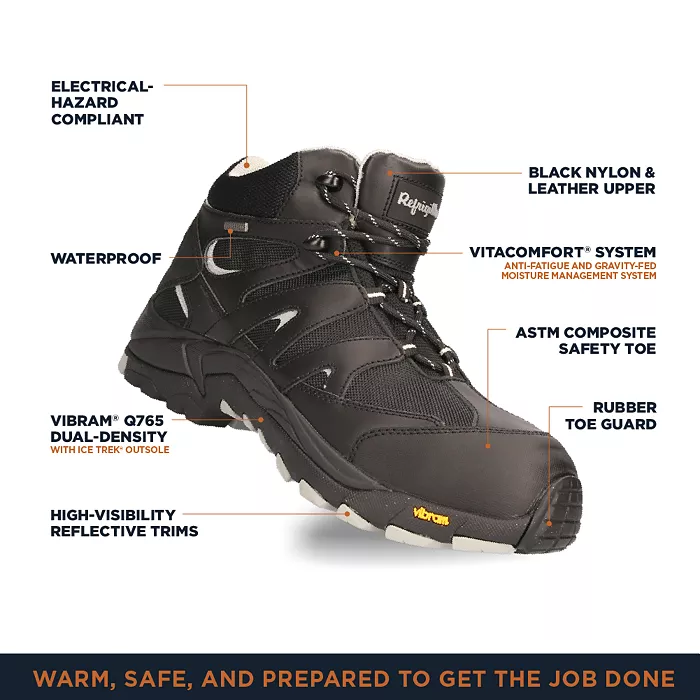 Men's Crossover Hiker Boot Waterproof Work Boots, Lightweight & Slip-Resistant, Freezing Temps Comfort - thumbnail 9