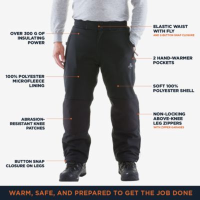 Big & Tall Softshell Pants - Insulated, Water-Repellent, Wind-Tight Workwear