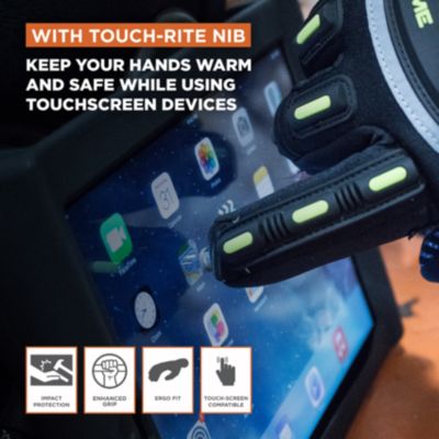 Men's Extreme Freezer Gloves with Touch-Rite Nib - Insulated, Impact Protection, Touchscreen Compatible Work Gloves for -30°F