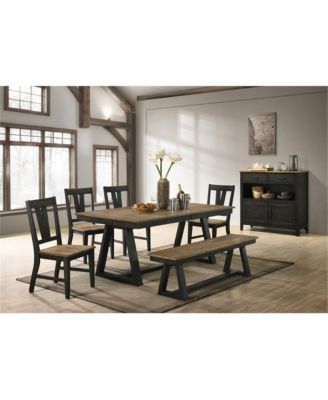 Backless Bench, 62"" in Brushed Brown & Pecan