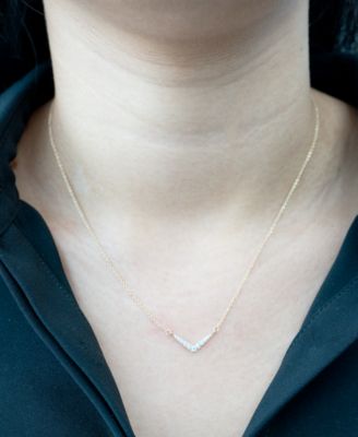 Diamond Necklace (1/6 ct. t.w.) in 10K Yellow Gold, Created for Macy's