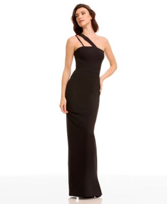 Women's Asymmetrical Neck Sheath Gown
