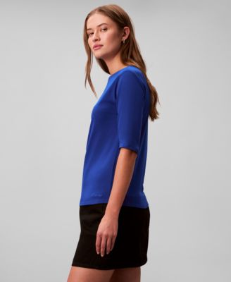Women's Half Sleeve Boat Neck T-Shirt