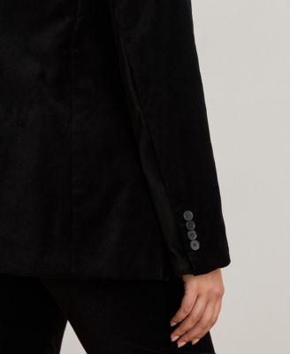 Plus Size Stretch Velvet Blazer