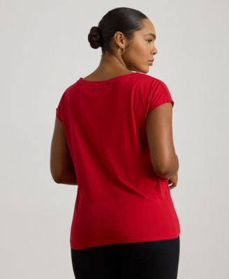 Plus Size Sequined-Crest Jersey T-Shirt