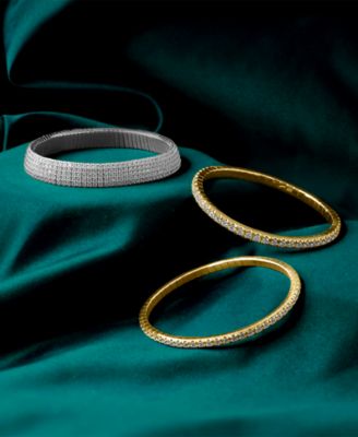Diamond Stretchy Bangle Bracelet (3 ct. t.w.) in 14k Yellow Gold, Macy's Exclusive