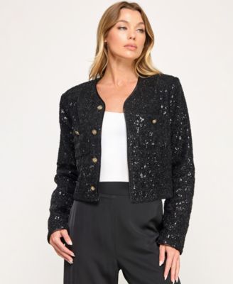 SENI & CADE - Junior's Long Sleeve Boucle Jacket