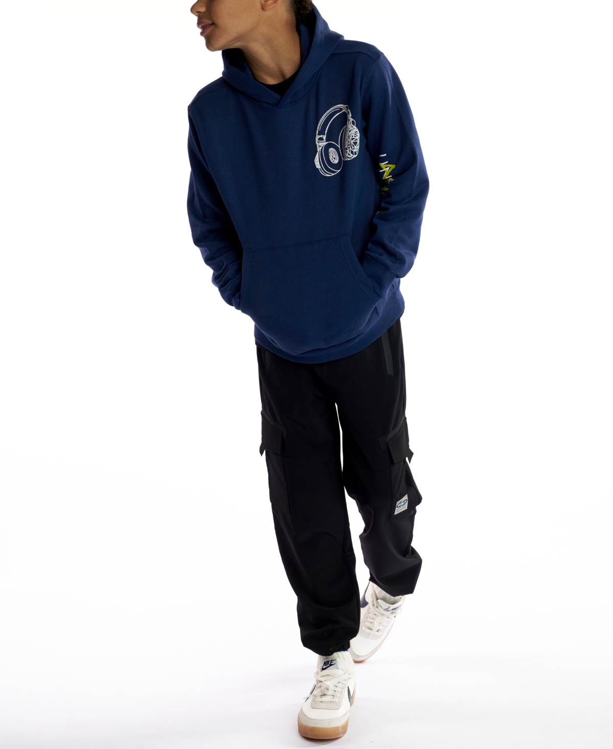 Sovereign Code Boys 5-20 Graphic Printed Pull-on Hoodie In Blue