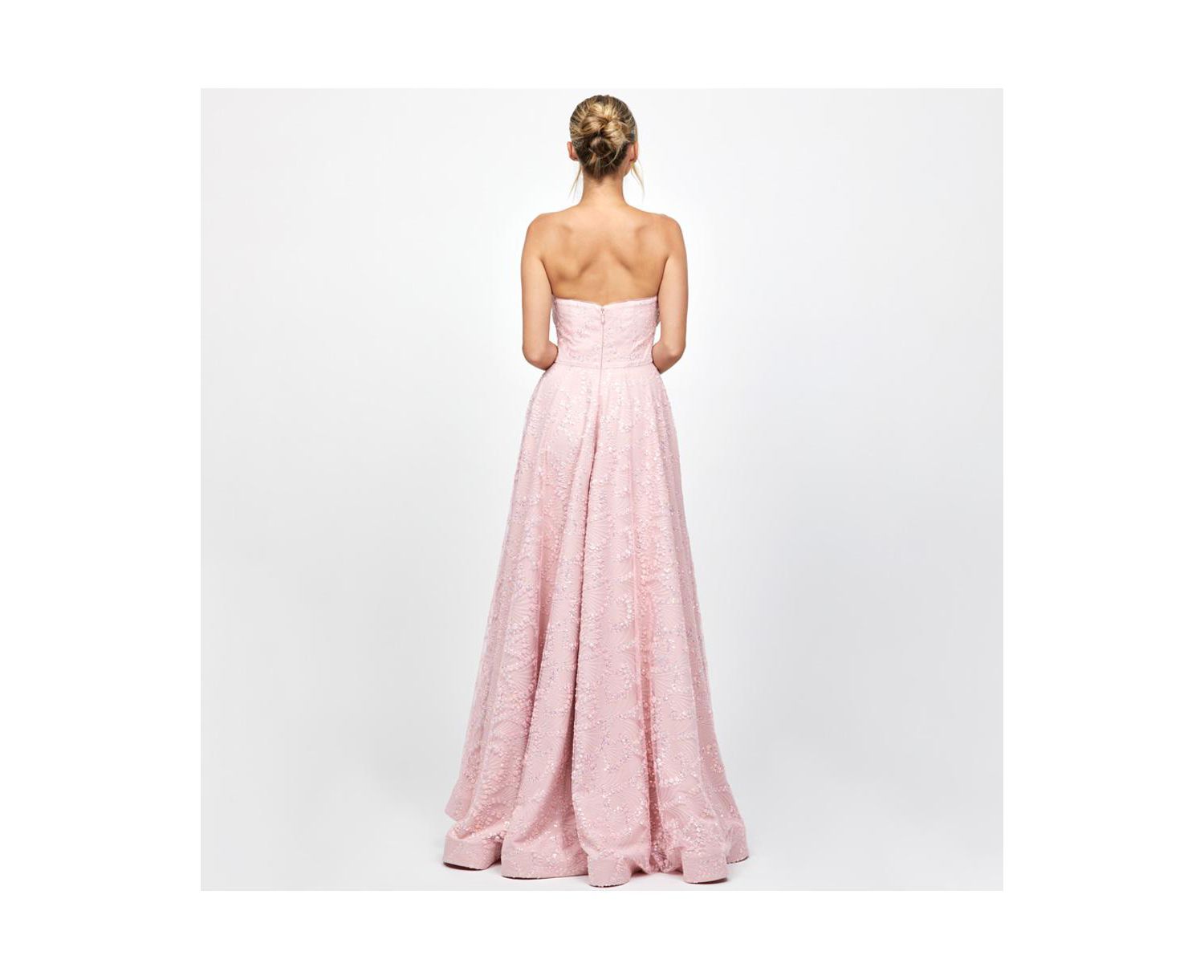 Women's Addyson Strapless Hi Lo Gown