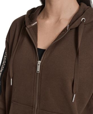 Women's Fleece Logo Tape Hoodie Jacket