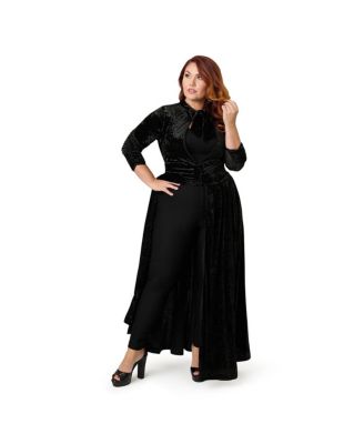 Plus Size Three Quarter Sleeved Starlet Duster