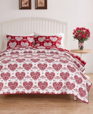 Lovebirds Woven Matelass&eacute; 2-Pc. Coverlet Set, Twin