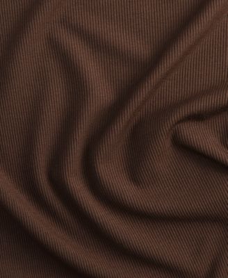 Petite Rib-Knit Asymmetric Top, Macy's Exclusive 