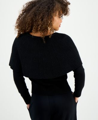 Petite Caped Sweater