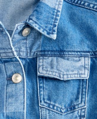 Girls 5-20 Cotton Patchwork Denim Trucker Jacket, Macy's Exclusive