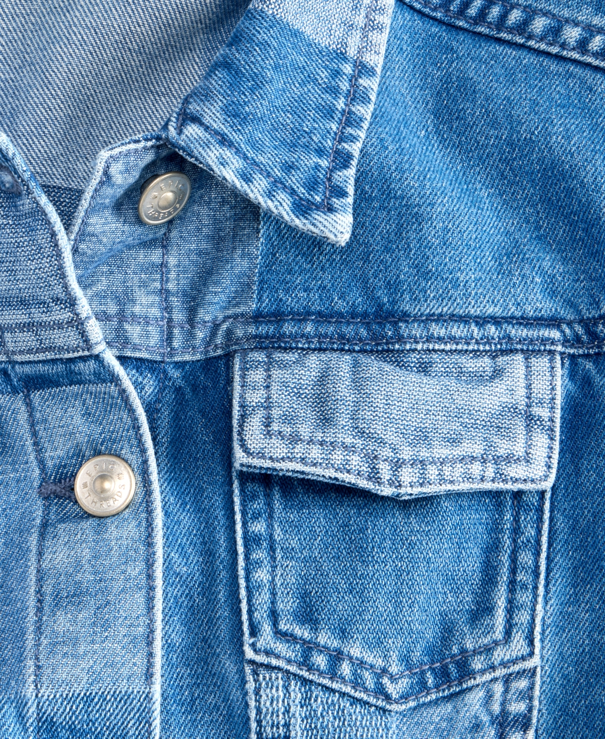 Epic Threads Girls 5-20 Cotton Patchwork Denim Trucker Jacket, Macy's Exclusive