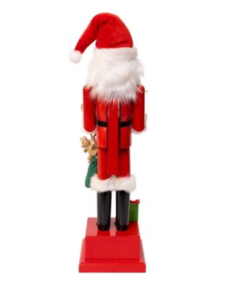 Wooden 15" Santa Calendar Nutcracker