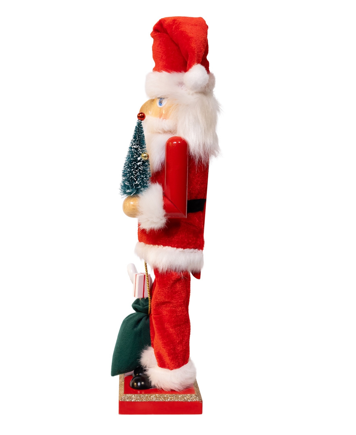 Kurt Adler 15-inch Santa With Gifts And Tree Nutcracker In Red
