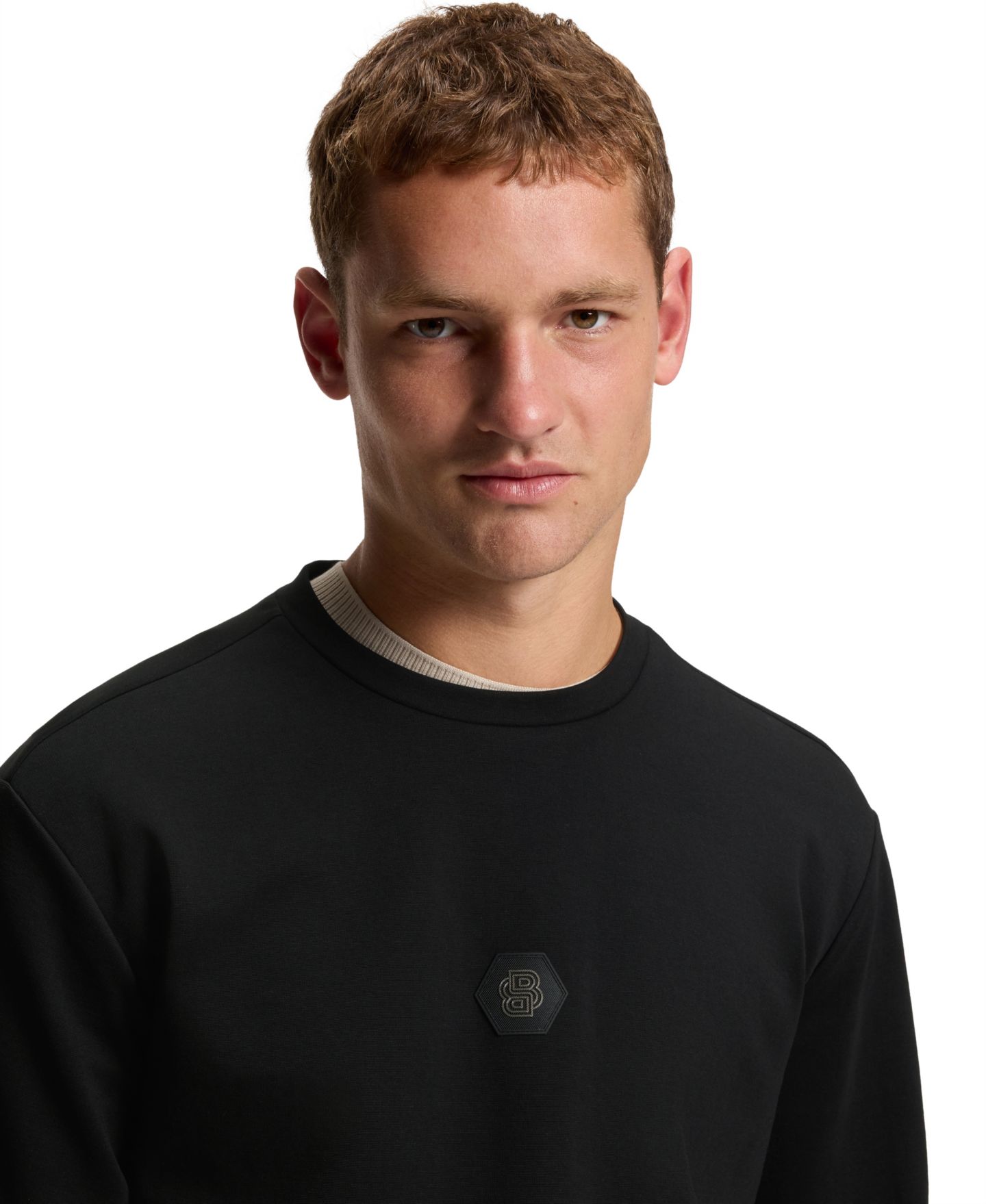 Мужской свитшот Hugo Boss Monogram Cotton-Blend, цвет: Чёрный — фото 5
