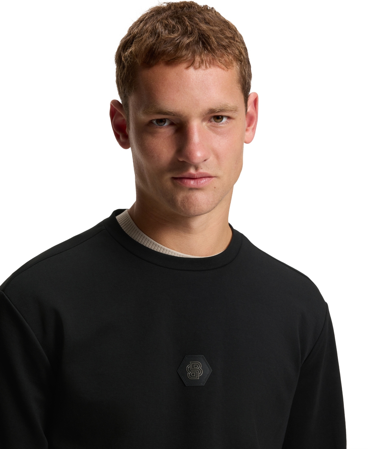 Hugo Boss Boss By  Men's Monogram Cotton-blend Sweatshirt In Black