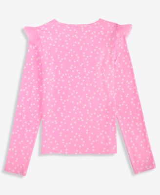Girls 5-20 Star-Print Ruffled Long-Sleeve Top, Macy's Exclusive