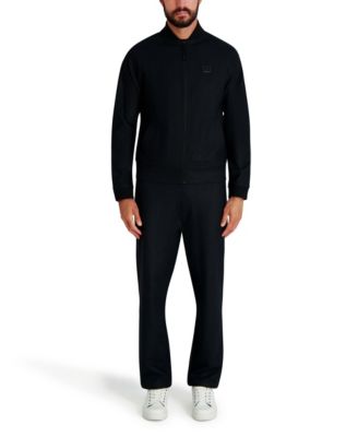 Men's Logo Patch Track Bomber Jacket